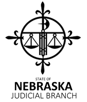 Nebraska Judicial Branch logo with scales of justice