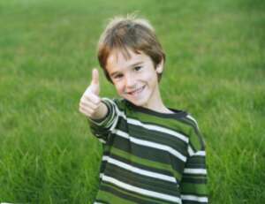 Boy Giving a Thumbs Up